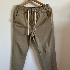 J. Crew Olive-Tan Drawstring Chino Pants